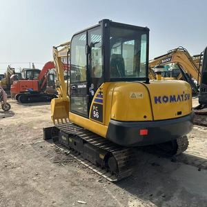 Excavadora Komatsu PC56 japonesa de segunda mano, excavadora hidráulica de cadenas Komatsu PC56-7 con pocas horas de trabajo, en stock a bajo precio. - Product Image 2
