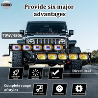 Projecteur de voiture Offre Spéciale blanc ambre LED Pod conduite lumière de travail pour moto camionnette SUV 4x4 toit porte-bagages lampe