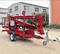Cueilleur de cerises 18m 20m 22m Batterie diesel électrique Équipement de levage monté sur camion Ascenseur à flèche remorquable avec CE