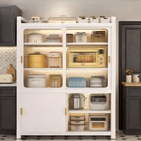 Cuisine modulaire extérieure moderne, armoires de rangement coulissantes personnalisées, accessoires en acier noir/blanc, montage facile, réglables, durables