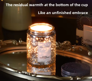 Velas Aromáticas Redondas de Cera de Soya Románticas, en Frascos de Vidrio con Relieve Delicado, Regalo de Lujo para Bodas, Acción de Gracias y Navidad - Product Image 2