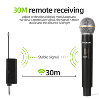 Système de microphone sans fil professionnel MRA58, récepteur rechargeable, micro portable, portée de 100 pieds, avec étui de transport pour karaoké