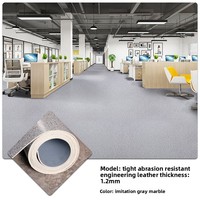 Tapis de sol résistants à l'usure en plastique PVC épaissi par clic moderne commercial pour l'école d'hôpital de bureau ciment directement posé