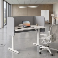 Poste de travail électrique réglable en hauteur avec panneau acoustique de confidentialité – Bureau assis-debout pour solution de bureau moderne pour employés