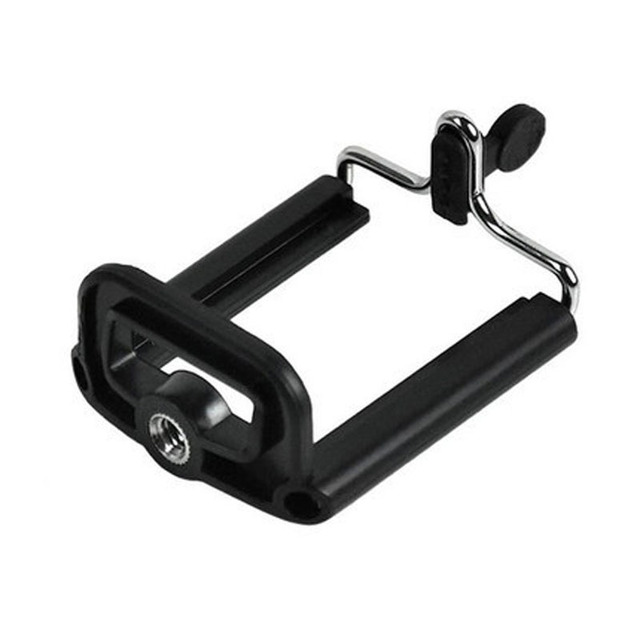 Adjustable U-Shape Phone Mount Clip, ABS Plastic Metal Screw Table Edge Cell Phone Holder for Selfie Stick Tripod Video Record