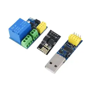 ESP-01 + Relay + Downloader ESP8266-01/01S Relay WIFI Smart Socket/Switch Modul Kompatibel dengan Arduino
