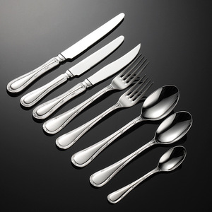 304 forchetta con coltello in pizzo forgiato in acciaio inossidabile stile classico Hotel stoviglie occidentali spesse e alte estetiche - Product Image 2