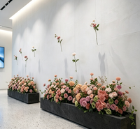 Y-022 Luxe Morandi Kleur Kunstbloemen Grondarrangement Bruiloft Gangpad Bloemendecoratie Op Maat Gemaakt Handgemaakt Evenementendecoratie