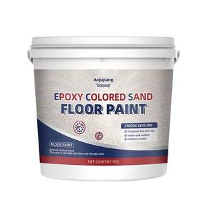 Epoxy <b>Colored</b> <b>Sand</b> Floor Paint Wear-Resistant Resin Indoor Factory Garage Non-Slip Water Resistant Strong Leveling Floor Coating - Product Image 1