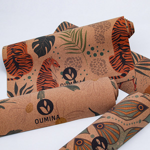 Eco Friendly 5mm Thick Biodegradable Yoga <b>Matte</b> Cork Mat Set Double Layer Natural Fitness Waterproof Custom Logo Yoga Mats - Product Image 3