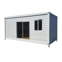 Maison conteneur modulaire détachable de 40 pieds avec système électrique pour boutique temporaire, maison préfabriquée plate