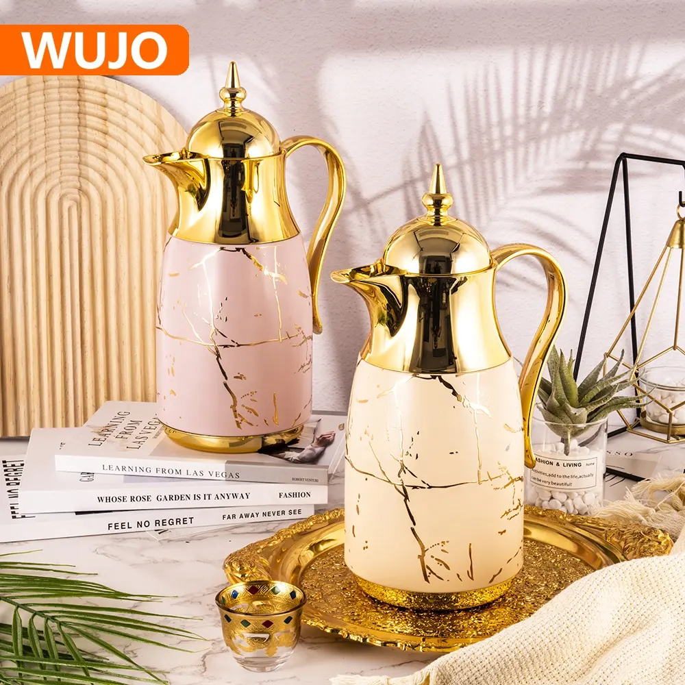 Groothandel 1000Ml Glas In Vacuümkolf Glazen Navulling Geïsoleerde Thermosfles Arabische Thee Koffie Pot
