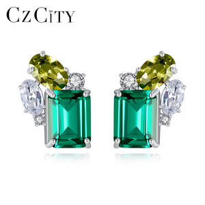 CZCITY מעצב Stud עגילים לנשים תכשיטי עגילים באיכות גבוהה מעשה ידי אדם חן עגיל - Product Image 1