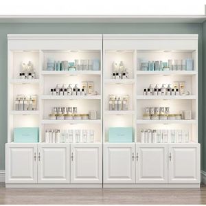 Exhibidor de Cosméticos LE, Mueble de Exhibición para Salón de Belleza, Exhibidor de Productos para el Cuidado de la Piel, Estilo Europeo, Contenedor de Productos para Salón de Uñas y Masajes - Product Image 4