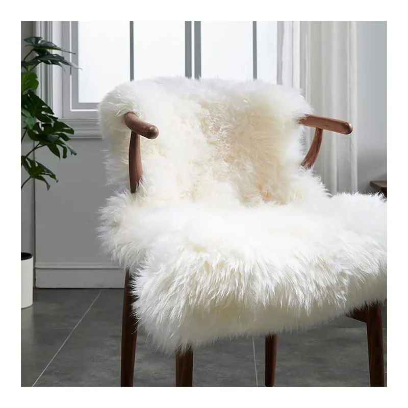 Hochwertige 60CM x 120CM tibetische Lammfell decke Mongolian Sheep Skin Gebets teppich Langes Haar Schaf platte Pelz