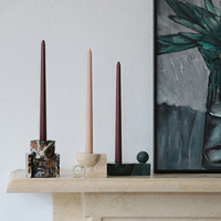 LAYSTONE Bougeoir français en marbre exquis décor d'hôtel familial bougeoir vintage menorah en travertin