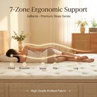 Matelas de lit en mousse à mémoire de forme en latex naturel de qualité hôtelière 5 étoiles, taille King Queen, enroulable, avec gel rafraîchissant et ressorts ensachés, livré en boîte