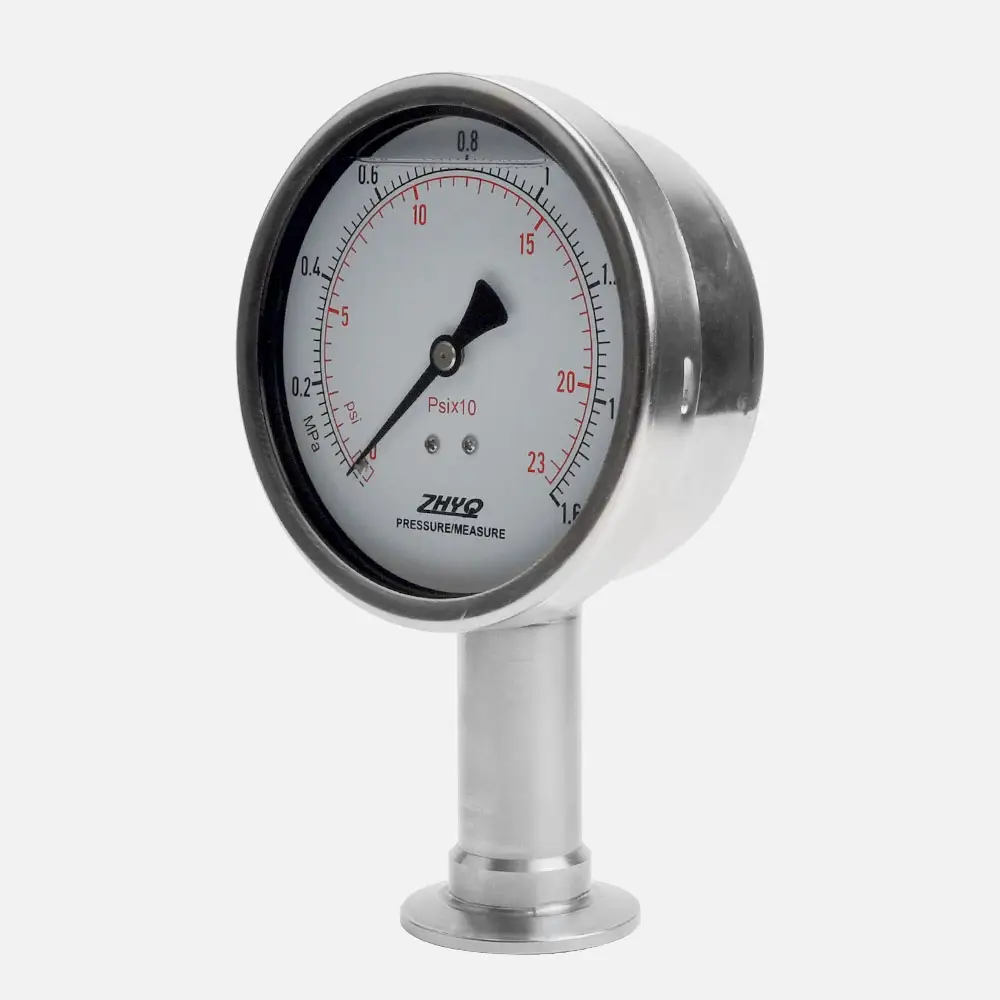 Manómetro de sello de diafragma de agua de 100mm lleno de aceite de acero inoxidable completo resistente a la temperatura