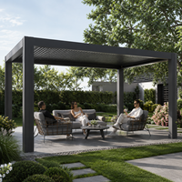 Pergola à lames orientables en aluminium, étanche et motorisée, fabriquée en Chine, vente en gros pour les fournisseurs mondiaux d'extérieur