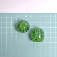 100 pièces de cabochons lumineux 3D en résine, motif fruit de simulation pastèque Kawaii, breloques DIY et accessoires pour maison de poupée