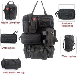 Sac de rangement tactique universel pour panneau Molle de véhicule avec 5 poches d'Admi détachables de différentes tailles - Product Image 2