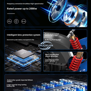 มอเตอร์ไซค์ออฟโรดพับได้รวดเร็ว ความเร็วสูง 60V 1001-2000W สำหรับใช้งานประจำวัน - Product Image 5