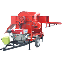 Machine à battre le riz, batteuse multi-cultures mobile à moteur diesel pour le sorgho, le millet et le blé, Vietnam