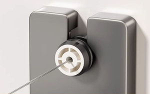 Corde <span class=keywords><strong>à</strong></span> <span class=keywords><strong>linge</strong></span> rétractable pour intérieur, corde <span class=keywords><strong>à</strong></span> <span class=keywords><strong>linge</strong></span> extérieure anti-affaissement, corde murale en acier inoxydable - 4,8 cm (<span class=keywords><strong>gris</strong></span>, noir, blanc) - Product Image 3