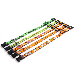 <span class=keywords><strong>Collar</strong></span> de Perro Personalizado al por Mayor, <span class=keywords><strong>Collar</strong></span> de Lujo con Diseño de Calabaza, Murciélago y Fantasma, Ajustable, con Hebilla de Plástico, Juego de <span class=keywords><strong>Collar</strong></span> y Correa para Perro de Halloween - Product Image 3