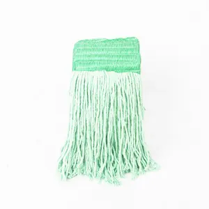 O-Cleaning Heavy Duty Floor Cleaning Cut End Cotton String Wet Mop Head With 5Inch Headband For Commercial/Home/Industrial