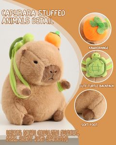Phim Hoạt Hình Dễ Thương Đa Dimesions Capybara Búp Bê Sang Trọng Ba Lô Nước Cá Heo Sang Trọng Tùy Chỉnh Búp Bê Túi Cho Cô Gái Phim Hoạt Hình Vai Túi - Product Image 3