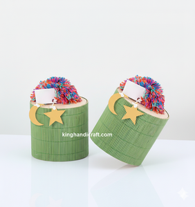 Modern Style Natural Fiber Circular Bamboo Basket Gift Packaging Multi-use <b>Storage</b> <b>Container</b> Eco-Friendly Flexible Design for - Product Image 3