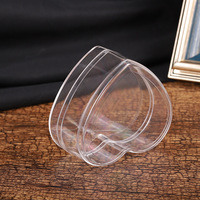 Vente en gros Boîte cadeau de bonbons en forme de cœur en plastique pour mariage Boîte à bonbons en forme de cœur transparente pour le stockage de cadeaux