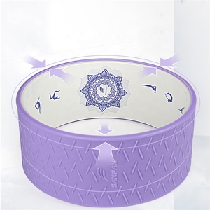 Accessoire de <span class=keywords><strong>yoga</strong></span> de haute qualité, équipement d'exercice, entraînement d'équilibre corporel, <span class=keywords><strong>roue</strong></span> de <span class=keywords><strong>yoga</strong></span> personnalisée en ABS et caoutchouc avec logo - Product Image 2