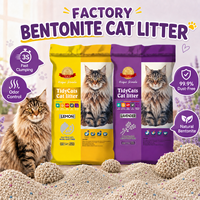 Litière pour chat écologique en bentonite, anti-odeur, sans poussière, agglomération rapide, sable pour animaux de compagnie, personnalisable, directement de l'usine