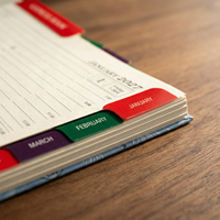 Carnet de notes hebdomadaire A5 en cuir PU, couverture rigide, reliure cousue, avec élastique, logo personnalisé, pour étudiants et écoles, collection 2026-2027 (vente en gros)