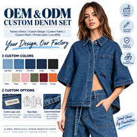 Chemise en jean oversize pour femme, manches courtes, coupe ample, boutonnée sur le devant, personnalisable OEM ODM, vente en gros, fournisseur d'usine, mode B2B