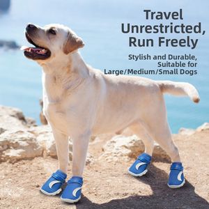 4 पीसी पिल्ला पालतू कुत्ते विरोधी पर्ची वाटरप्रूफ पु प्रिंट पर्यावरण के लिए अनुकूल जूते स्नीकर्स - Product Image 3