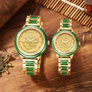 New Men's Luxury Jade <b>Watch</b> with <b>Diamonds</b>, Waterproof Automatic Mechanical Wristwatch - Product Image 6