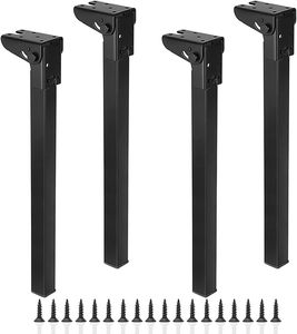 <span class=keywords><strong>Gambe</strong></span> Pieghevoli in Metallo Verniciato a Polvere, Design Moderno Nero, per Divano, Armadio, Cassettiera, Soggiorno, Camera da Letto, Ospedale - Product Image 1