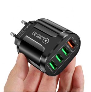 อะแดปเตอร์ชาร์จเร็วแบบติดผนัง 4 พอร์ต USB คุณภาพสูง พร้อมอะแดปเตอร์ชาร์จโทรศัพท์แบบเร็ว สำหรับใช้กับเดสก์ท็อป - Product Image 5