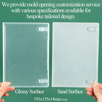 SUNSHING Estuche transparente de 14 mm para DVD, sin disco, estuches de almacenamiento múltiple para sellos de goma, troqueles, placas de gel, manualidades de plástico, caja para sellos de papel