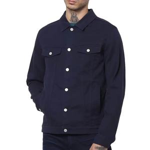 Veste en jean style formel pour hommes High Street Trendy Winter Cover Button Outfit Bon prix de gros avec logo à l'avant - Product Image 1