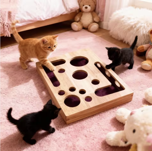 Gioco Labirinto per <span class=keywords><strong>Gatti</strong></span> in Legno Massiccio, Divertente Puzzle per l'Intrattenimento e l'Arricchimento <span class=keywords><strong>dei</strong></span> Felini da Interno - Product Image 5
