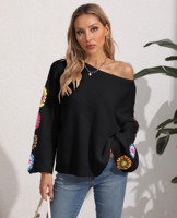 Pull en tricot fait main personnalisé, col ras du cou, ample, pour femmes, style décontracté, hauts en tricot