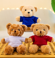 Ours en peluche en peluche avec logo personnalisé ours en peluche en vrac avec t-shirt jouets en peluche personnalisés