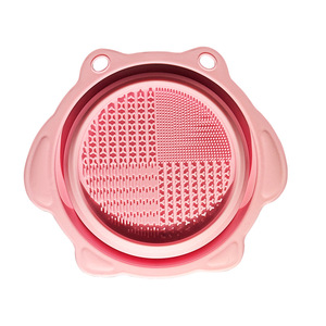 Công cụ làm đẹp Silicone gấp rửa bát bột Puff vẻ đẹp trứng công cụ làm sạch trang điểm bàn chải Cleaner - Product Image 1