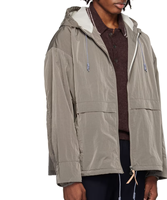 Veste tactique oversize en polyester entièrement blanche pour homme Nortfacee, imperméable, réversible, brodée, pour l'hiver et les activités de plein air