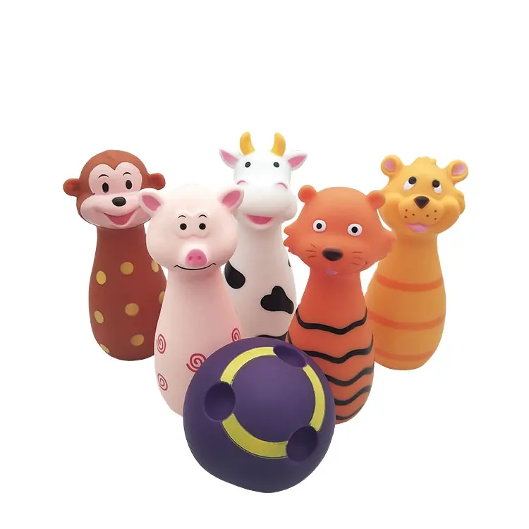 Экологически чистые ПВХ виниловые пластиковые обезьяны ферма животные Боулинг мяч игра Обучающие игрушки для детей