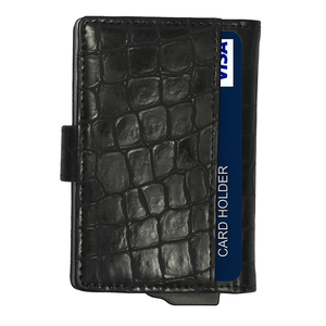 Cartera Corta con Diseño de Cocodrilo CardHoda, Bloqueo RFID, Tarjetero Unisex, Cierre Plegable Minimalista - Product Image 5